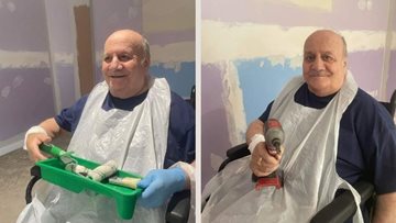 Stevenage care home Resident offers a helping hand during home renovation
